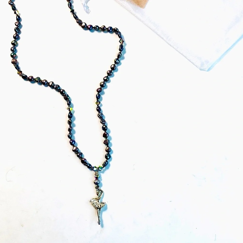 Handmade Ballerina and Grey Christmas Nutcracker Necklace by McGlamorous